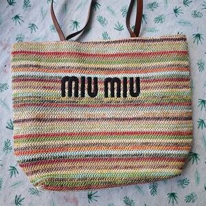 Miu Miu Light Luxury High-End Shoulder And Crossbody Tote Bag